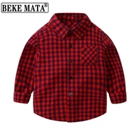 beke mata plaid shirts for boys 2022 new spring toddler boy clothes long sleeve kids shirts boy tops cotton children clothing