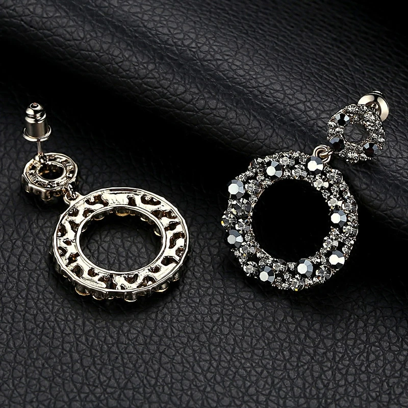 

CX Simplicity and Exaggeration Earrings Graceful Personality 925 Silver Stud Earrings Circle Earrings