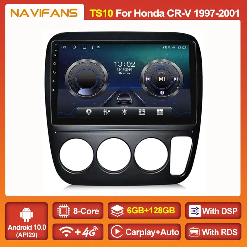 4G Let 128G DSP IPS экран Android 11 2din для Honda CRV CR V 1997 1998 1999 2000 2001 автомобильное радио