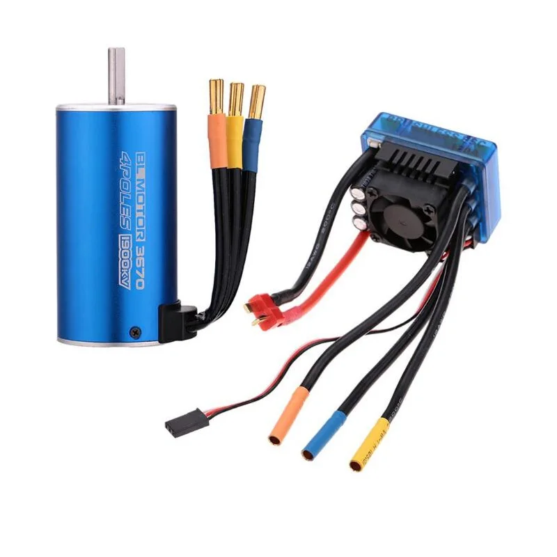 Бесщеточный двигатель RC 3670 2150KV 1900KV 4 полюса бесщеточный с ESC 80A и светодиодная