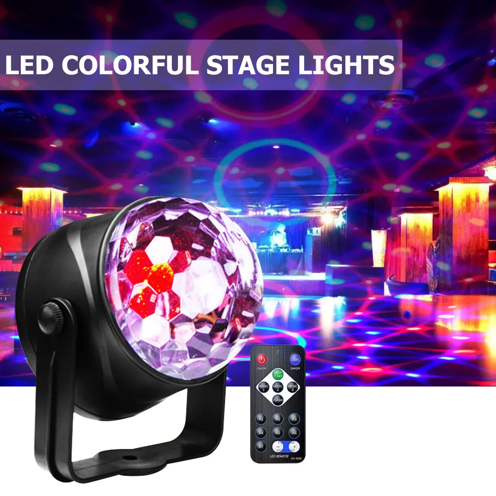 

Controle Remoto Led Pequena Bola Mgica Usb Mini Colorido Rotao Fase Laser Luz Ktv Festa De Cristal Luz