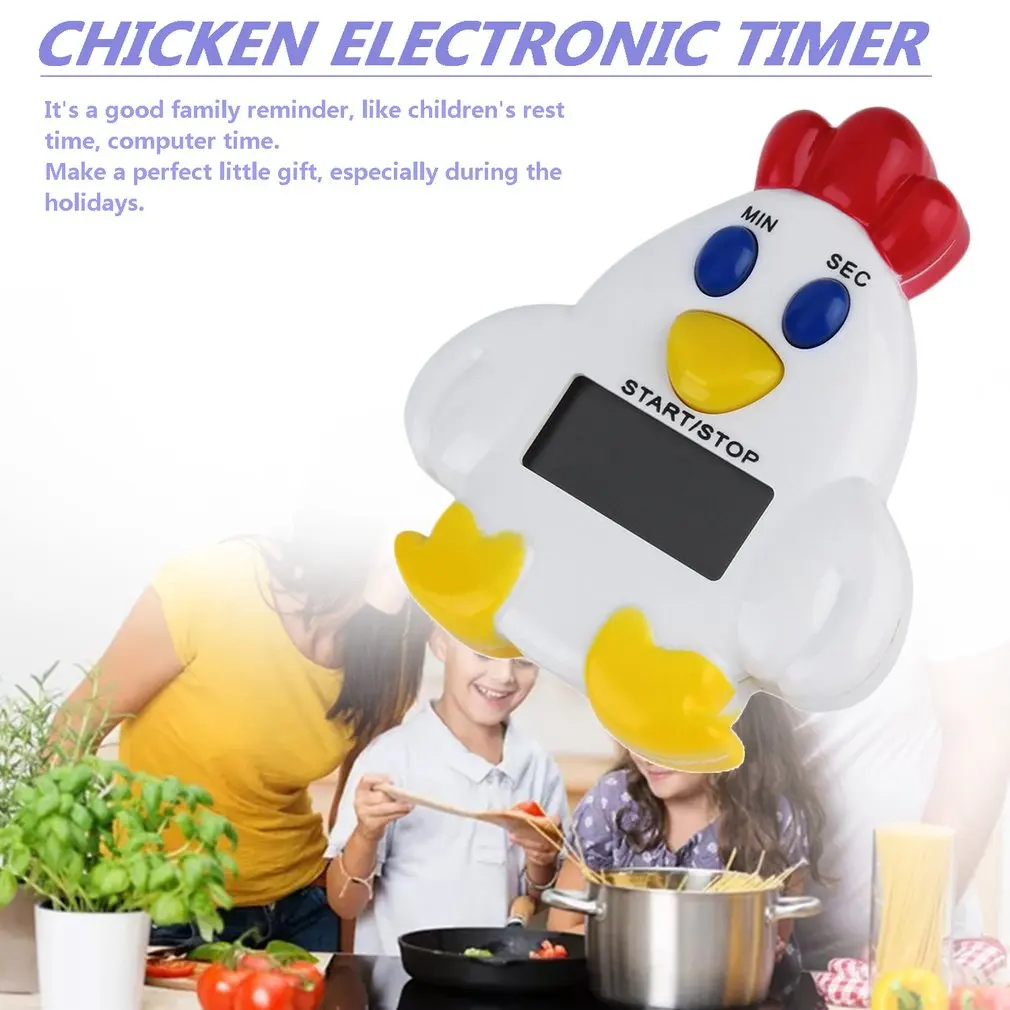 1 шт. Семейный мини таймер с изображением цыпленка кухонный 99 минут 59 секунд механический будильник Прямая