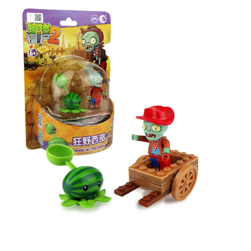 Игрушка-конструктор Растения против зомби2 2 Аниме фигурки из коллекции 4 стилей