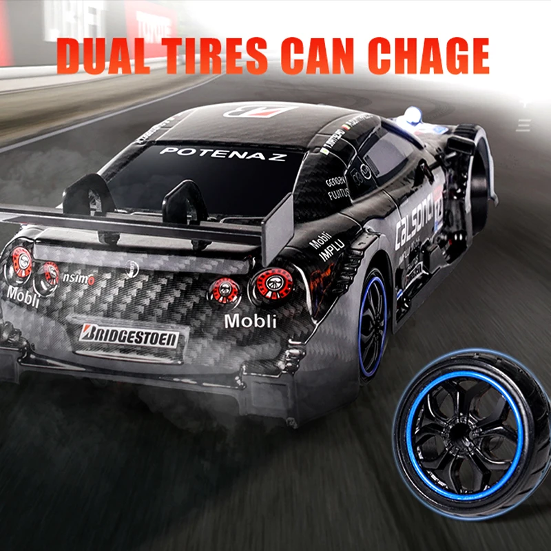 RC Drift 1:16 высокоскоростной с двумя шинами 4WD 2 4G пульт дистанционного управления
