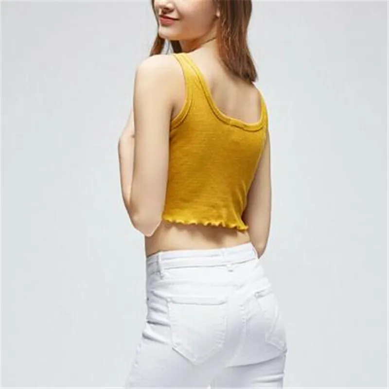 Женские сексуальные летние майки Новые однотонные облегающие топы с буквенным