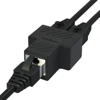 1pcs rj45 1 to 2 ways female splitter connector adapter lan ethernet network1