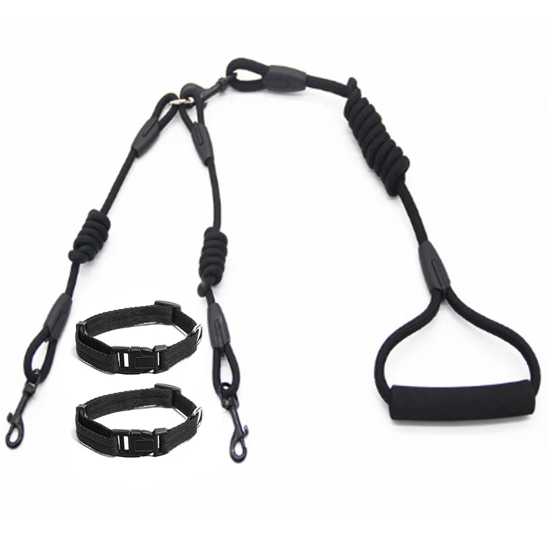 Двойной поводок для собак dadugo безопасный прогулок 2 нейлоновый размера s/m 4 цвета