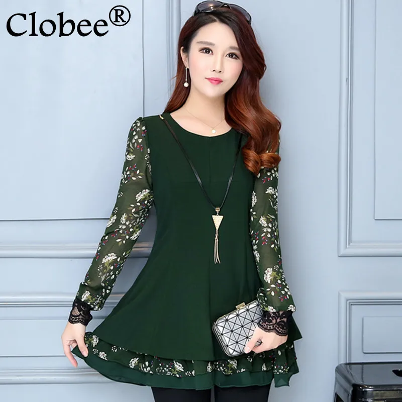 Корейские топы с оборками 2019 новые женские шифоновые рубашки плюс размер Одежда