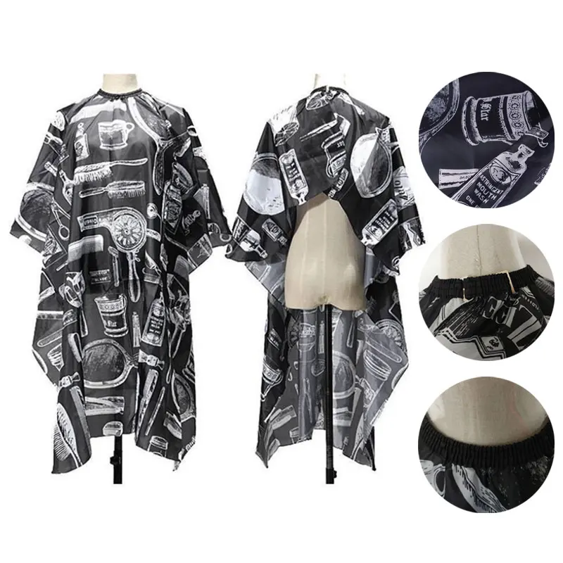 

Best Selling 2021products Pattern Cutting Hair Waterproof Cloth Salon Barber Cape Hairdressing Hairdresser Apron Haircut capes