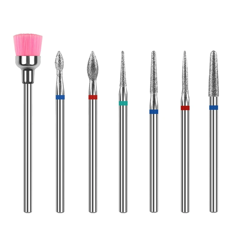 

7 Pcs Tungsten Steel Nail Drill Bits Set of Milling Cutter for Manicure Machine Pedicure Accessories