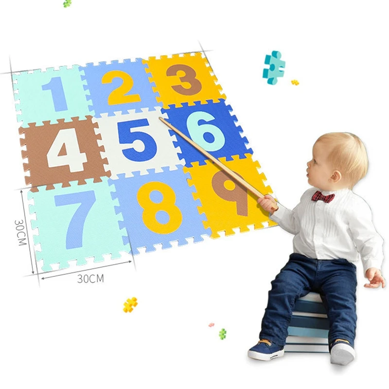 

25 Pcs Digital Children's Puzzle Crawling Mat EVA Foam Floor Mat Three-Dimensional Splicing Environmental Protection