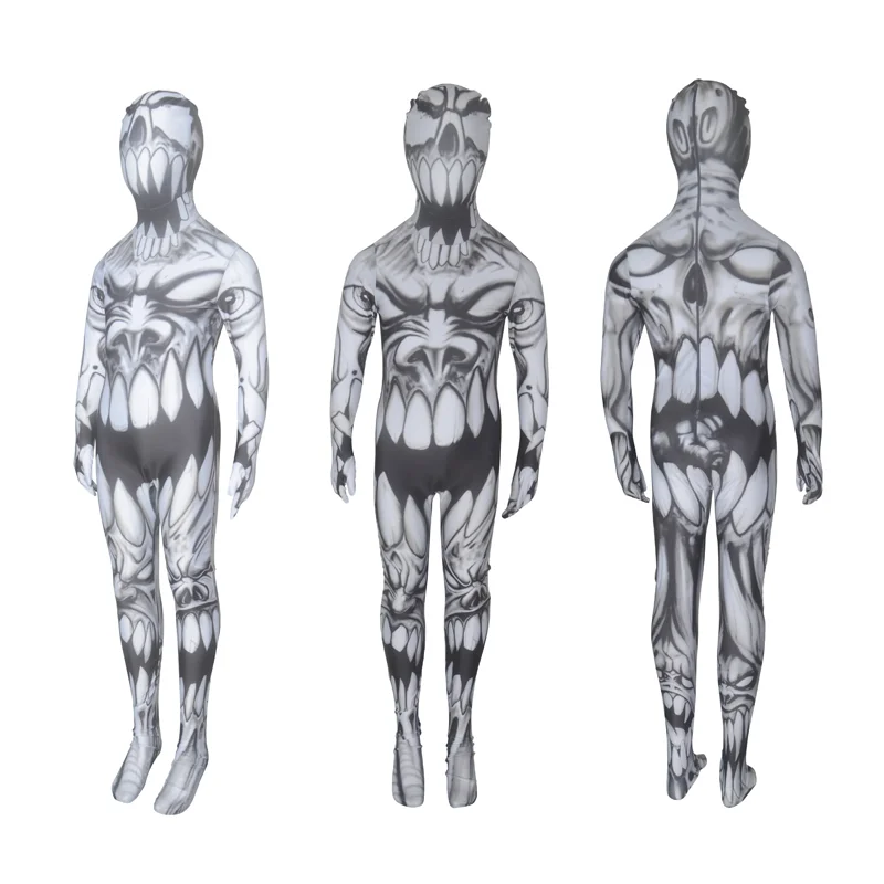 

Костюмы на Хэллоуин для детей, боди, страшный косплей, костюм дьявола, маскарад, карнавал, день мертвецов, зентай, костюм для детей