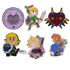 Броши с эмалью, Круглые, металлические, с героями мультфильмов, ТВ-игр