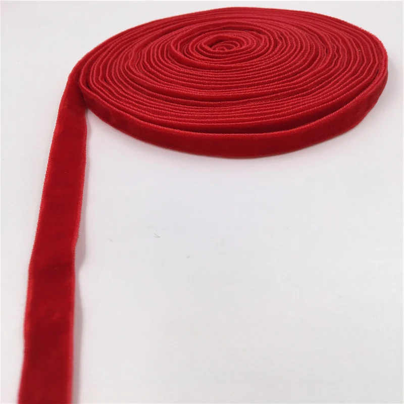 Двусторонняя нейлоновая красная бархатная лента 9/19 мм украшение для свадебной