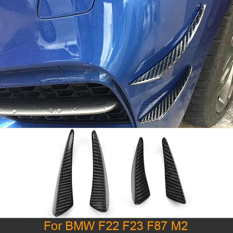 Передние разветвители для губ из углеродного волокна плавники BMW 2 серии F22 F23 F87 M2