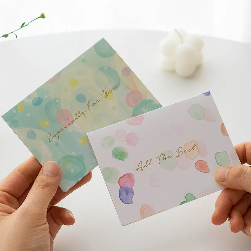 

1 PCS 2D Greeting Card Flower Dandelion Abstract Painting Envelope Customizable Wedding Invitations Thank You Cards Invitation