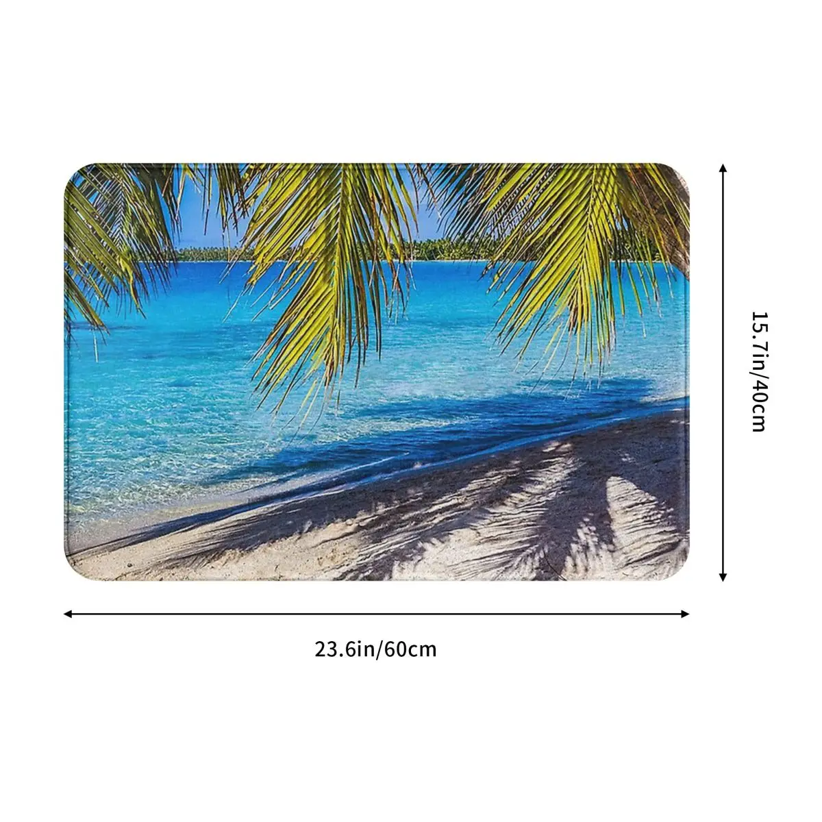Shadows On The Beach Carpet Soft Rug Non-Slip Tropical Seascape Hawaii Absorbent Mat for Home Bathroom Bathtub Shower Mats | Дом и сад