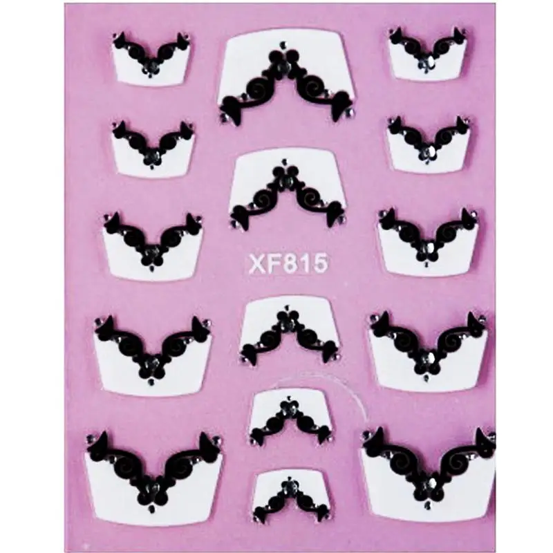 XF815 1 лист Рождество Снежинка стикеры 3D на ногти Nail Art прекрасный кот наклейки украшения рукоделие Маникюр Красота талисманы ногтей ползунки LAXF249-1 - Цвет: XF815