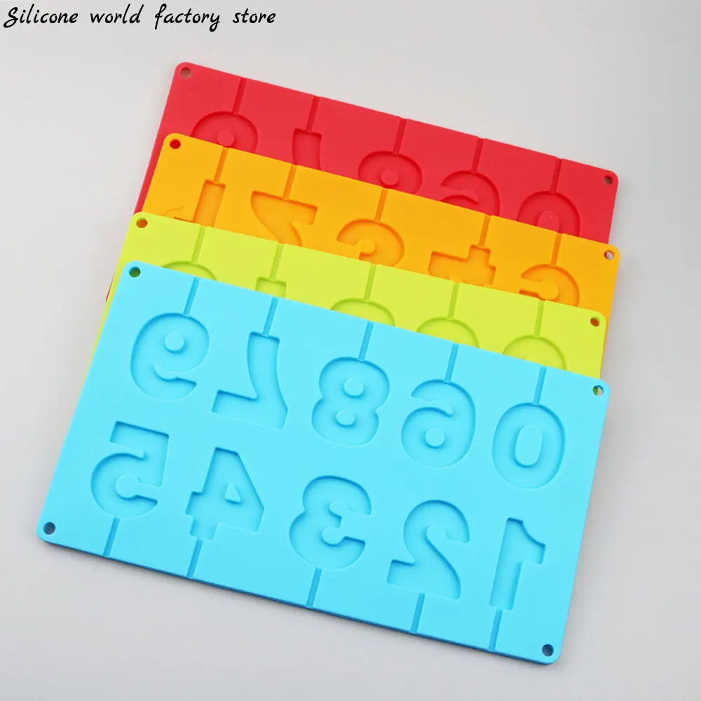 

Silicone world 0-9 Silicone Numbers Mold Chocolate Mold Bake Moulds Digital Shape Fondant Cake Jelly Pastry DIY Cake Tools