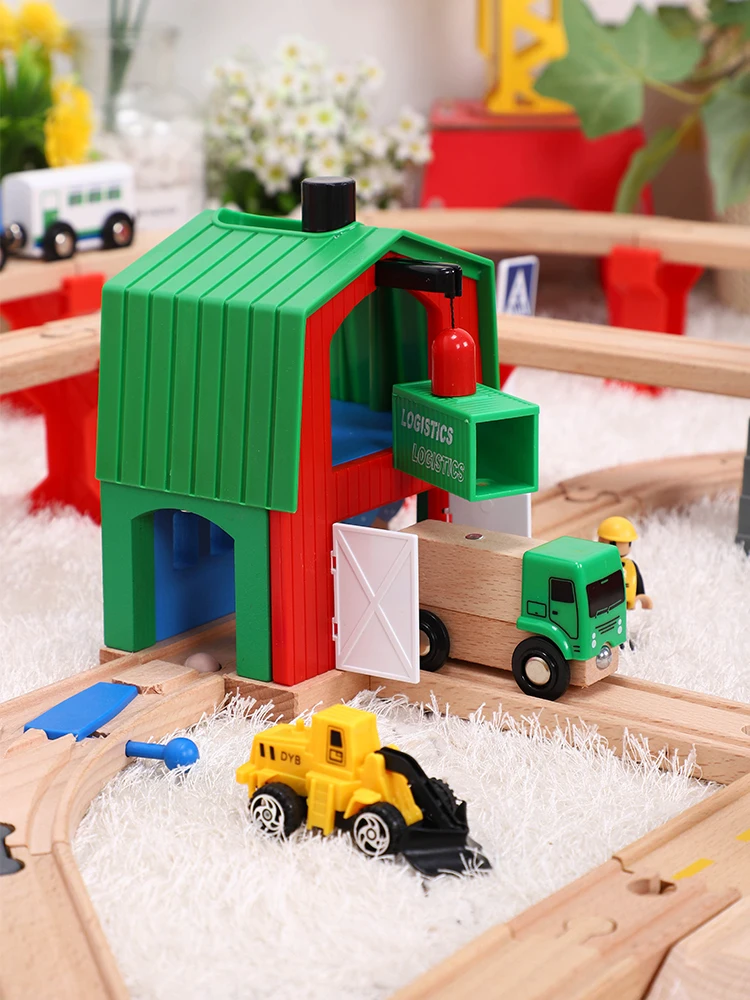 Динозавр животное дикий деревянный поезд трек игрушка набор совместимый с BRIO