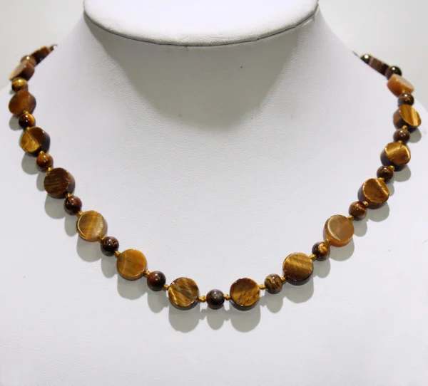 Женские круглые бусины ручной работы ожерелье из натурального искусственного