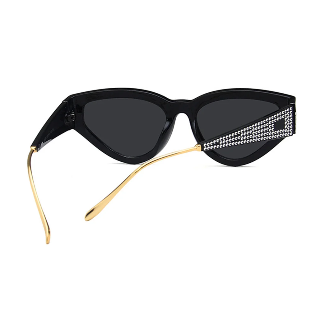 

Luxury Cat eye Sunglasses Women Crystal Female Eyewear Sun glasses UV400 lentes de sol mujer Ladies Candy Color Lens Glasses