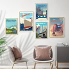 Настенные постеры с изображением гор, ландшафта, островка, город, настенная Картина на холсте, картины для путешествий, подарки, идея для гостиной, украшение для дома