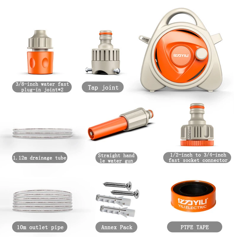 Новая портативная Поворотная труба для сада шланг с настенным креплением