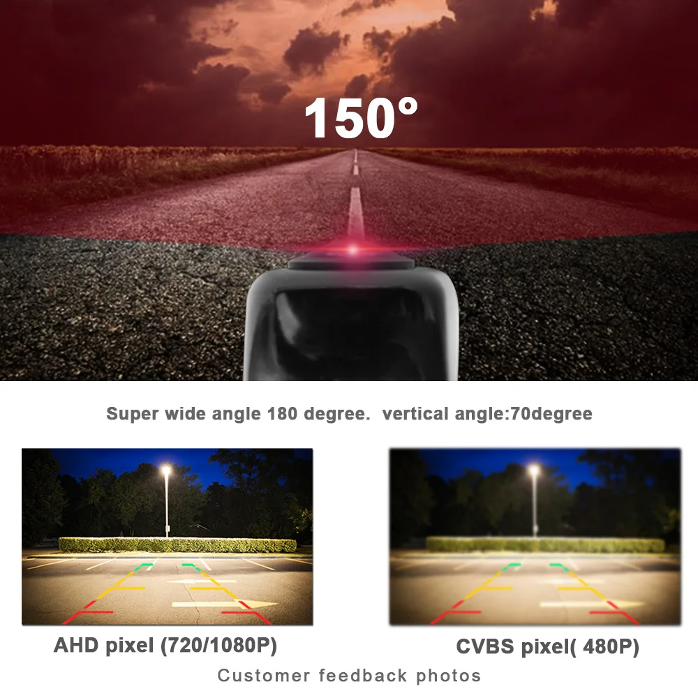 Аналоговая камера высокого разрешения 12V Ночное видение автомобиля Вид Спереди
