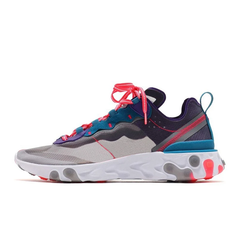 Обувь для бега react element 87 55 мужчин и женщин Chaussures Camo RED ORBIT Moss Royal Tint Dusty Peach Мужские