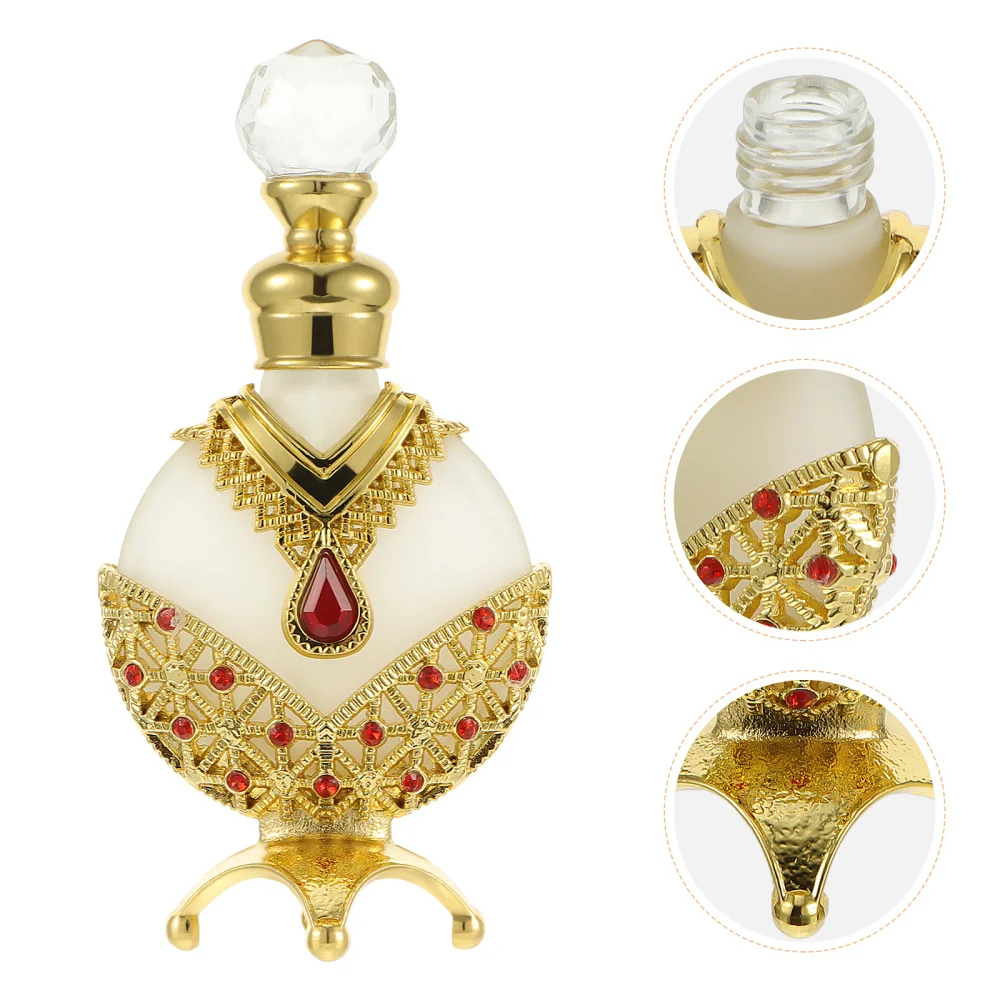 

1pc Glass Perfume Bottle Elegant Aromatherapy Bottle Cosmetics Dispenser