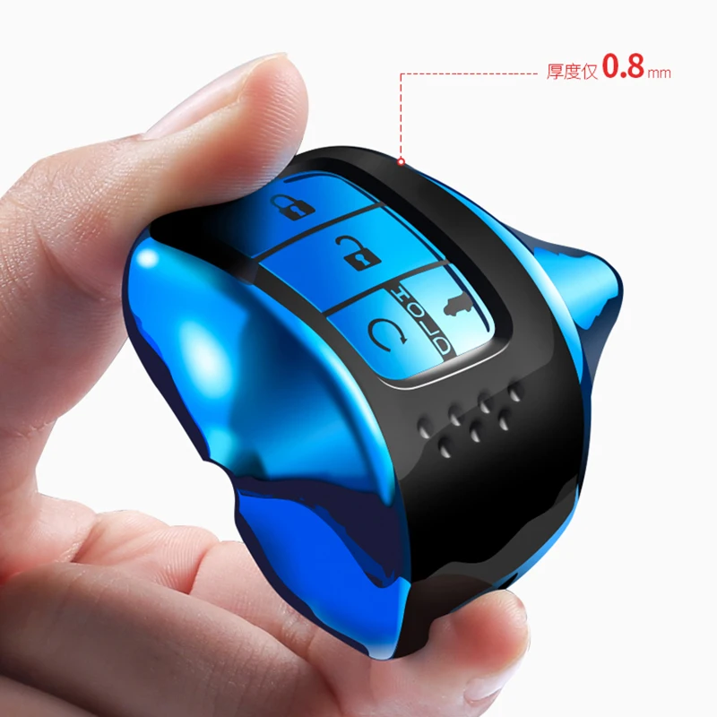 1PCS High Quality Chrome TPU Car Key Case Cover Bag fit for Honda All Models Shell Protector Chains Auto Accessories | Автомобили и