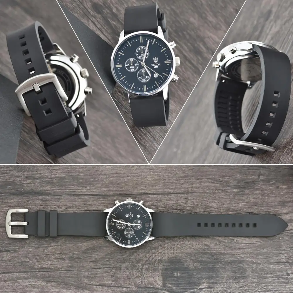 BEAFIRY Quick Release Watch Band 18mm 19mm 20mm 21mm 22mm 24mm Silicone Rubber Strap Watchband Brown Orange Black Waterproof