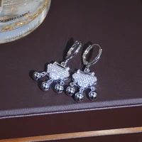 ins hot sale creative lock women earring temperament classic tassel drop earrings for lady waterproof high quality pendant