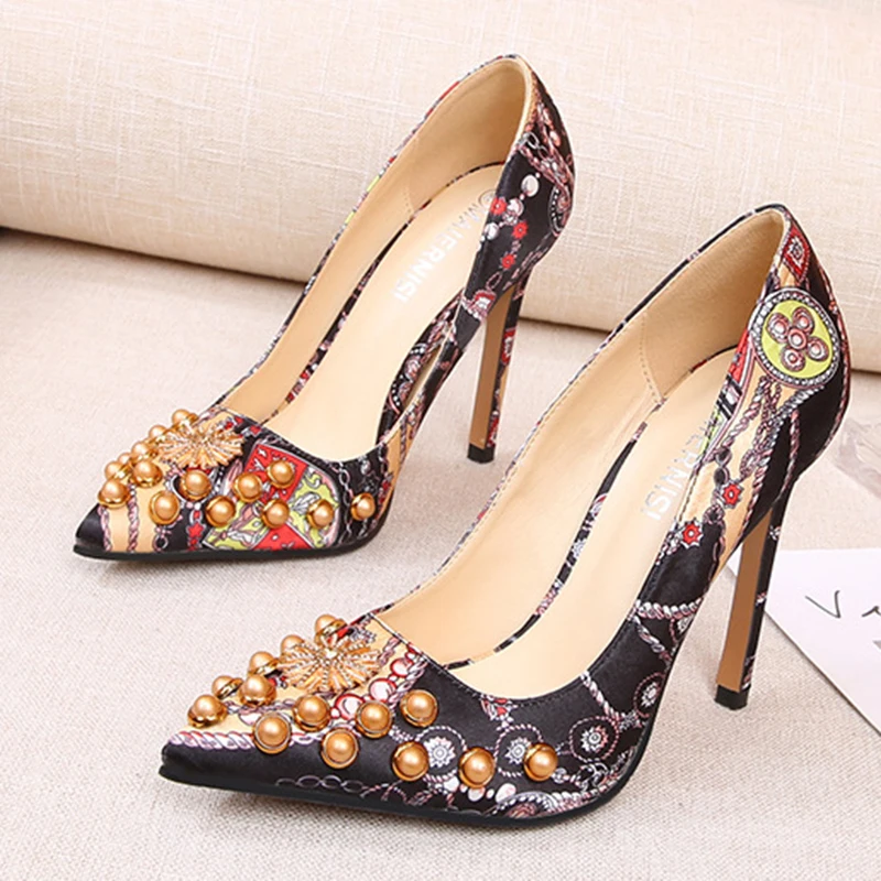 

Стразы, Летняя женская обувь, новые женские туфли-лодочки на высоких каблуках