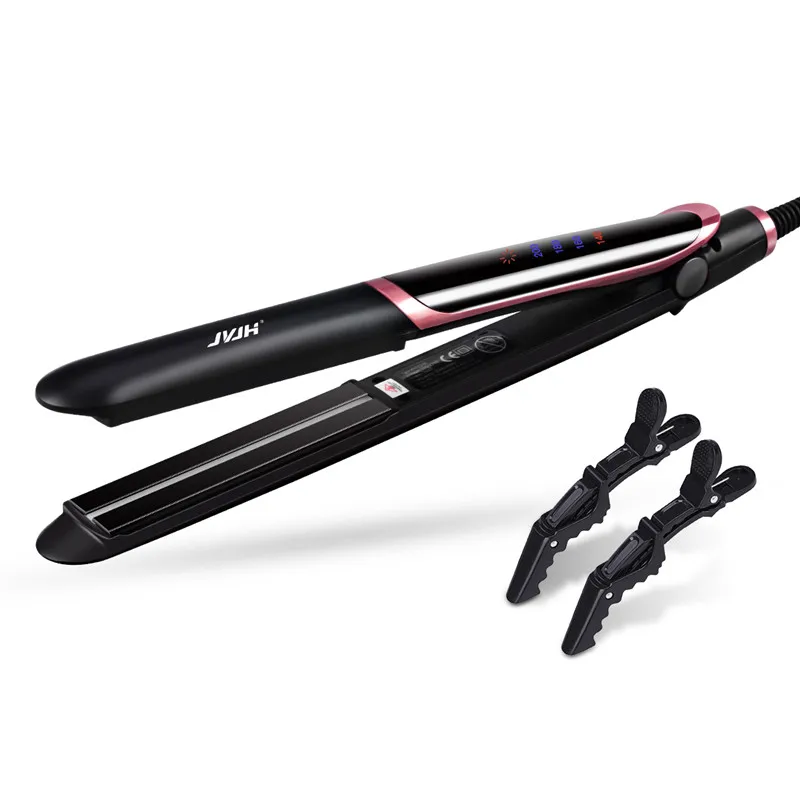 

Infrared Hair Straightener Curler Flat Iron Professional Negative Ion Hair Straightening Curling Corrugation LED Styling Tool 53