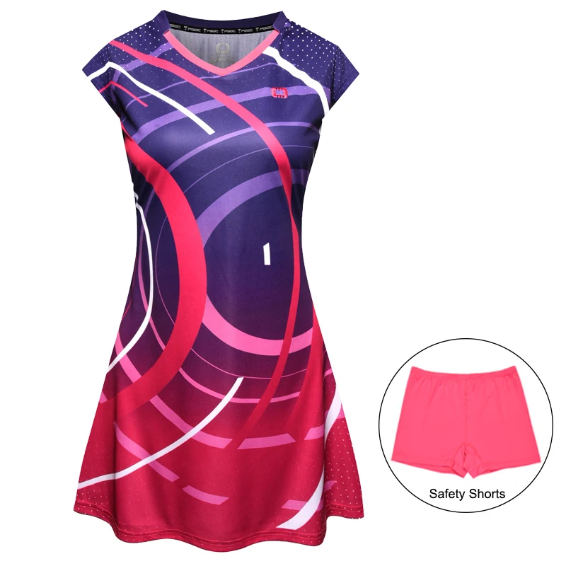 Новое летнее платье для бадминтона Женский костюм с коротким рукавом