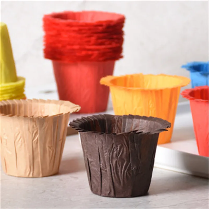 30 шт. Кофе в форме соломенной шляпы кекс Бумага чашки форма для порционного кекса