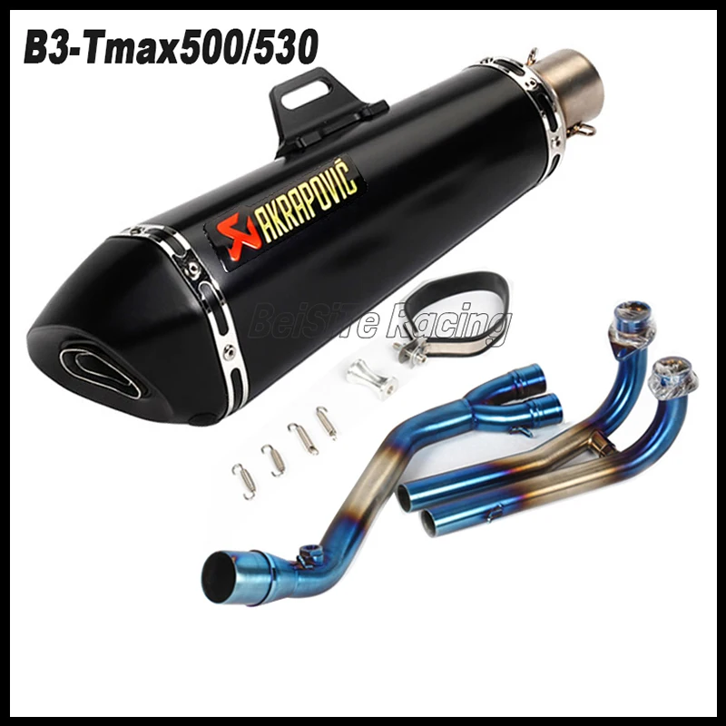 Слипоны TMAX мотоцикл Akrapovic выхлопная труба звено полная система для Yamaha TMAX 530 TMAX 500 TMAX530 TMAX500 2008