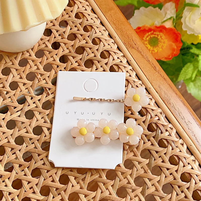 

1 Set Girls Cute Candy Color Jelly Flower Hairpins Women Sweet Hair Clip Girls Headband For Children Fashion Hair Accessories