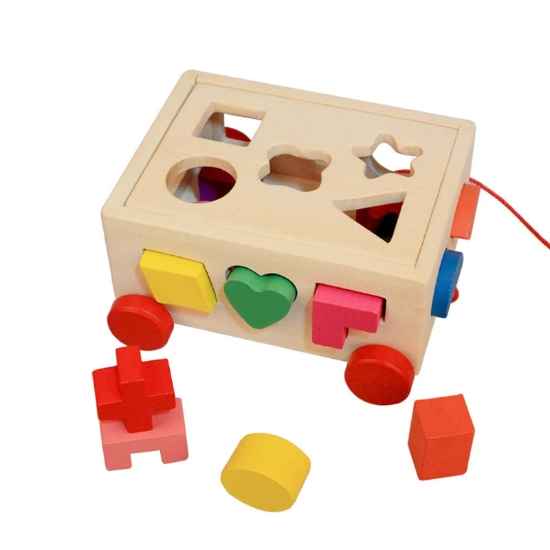 

97BC Shape Matching Toy Shape Color Sorting Developmental Geometry Matching Block Montessori Preschool Educational Busy Board