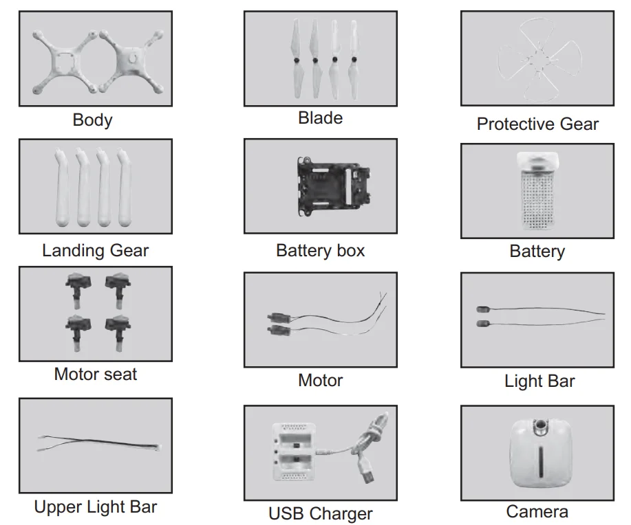 

Original Syma X25PRO X25 PRO GPS Drone RC Quadcopter Full Set Spare Parts Motor Blade Battery Charger Motor Frame Camera Body
