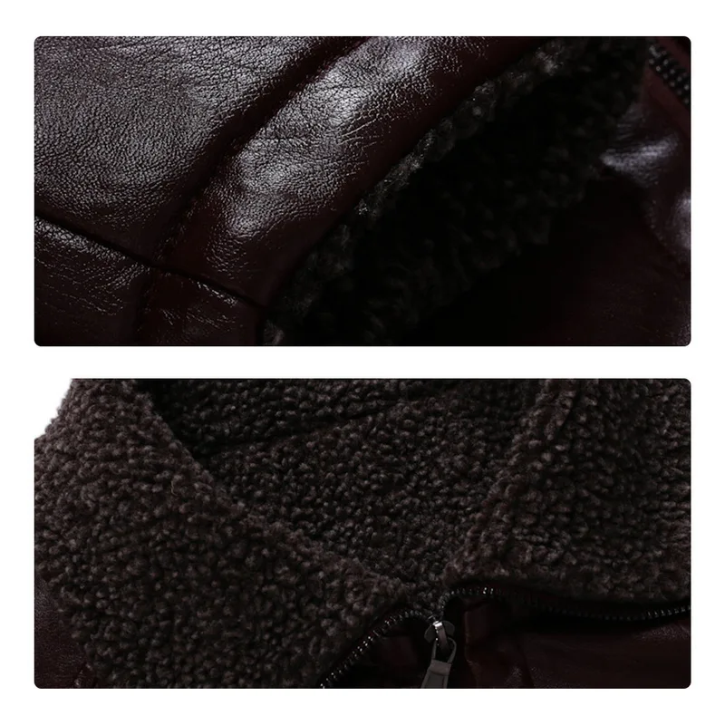 CYSINCOS 2019 Новая Осенняя Зимняя Мужская винтажная зимняя теплая кожаная Меховая