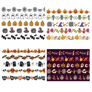 5 шт.компл. ленты Washi для Хэллоуина, тыква, конфеты, летучая мышь, Волшебная Шляпа, искусственная рукоятка, канцелярские товары