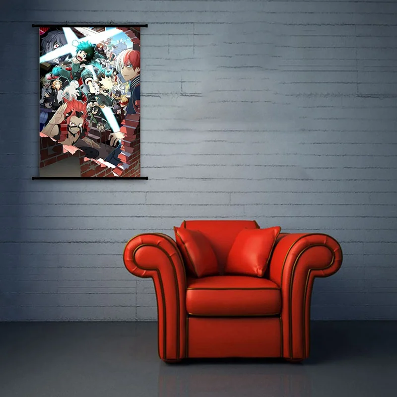 

Janpnese Anime My Hero Academia Retro Posters Tarpaulin Wall Paper High Quality Painting For Home Decor Wall Stickers Posters