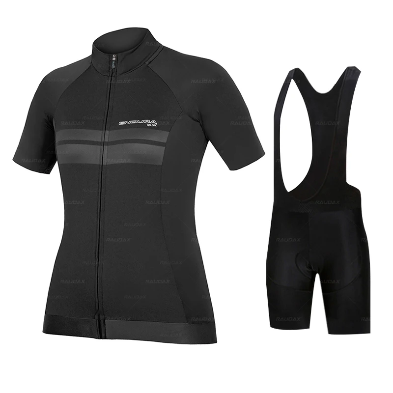 

Raudax Endura Women Summer Autumn Crew Neck Shirt Team Racing Clothing Cycling Lady's Sports Bike Jersey Ropa Ciclismo Triathlon