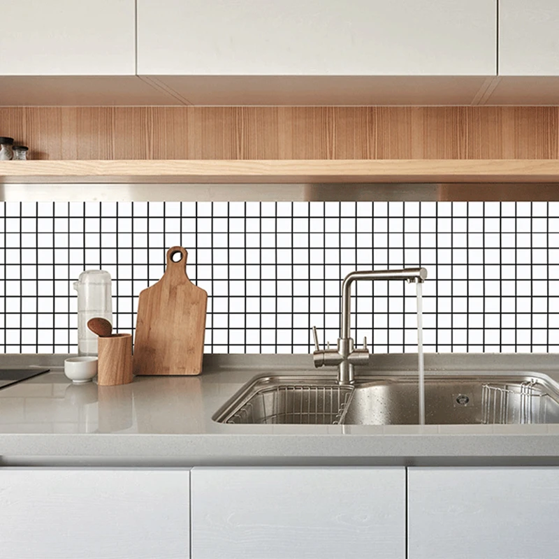 

Stickers Fire Retardant Tile for Kitchen Bathroom 30x30cm Waterproof Self-adhesive Wall Paper Home Decoration K888