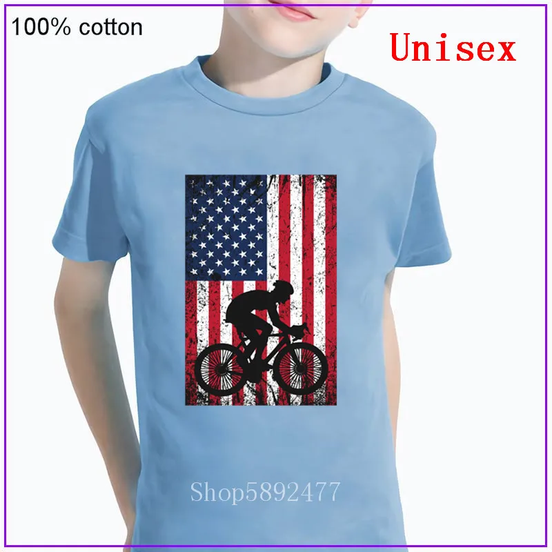 Одежда для мальчиков и девочек патриотическая футболка с американским флагом 4