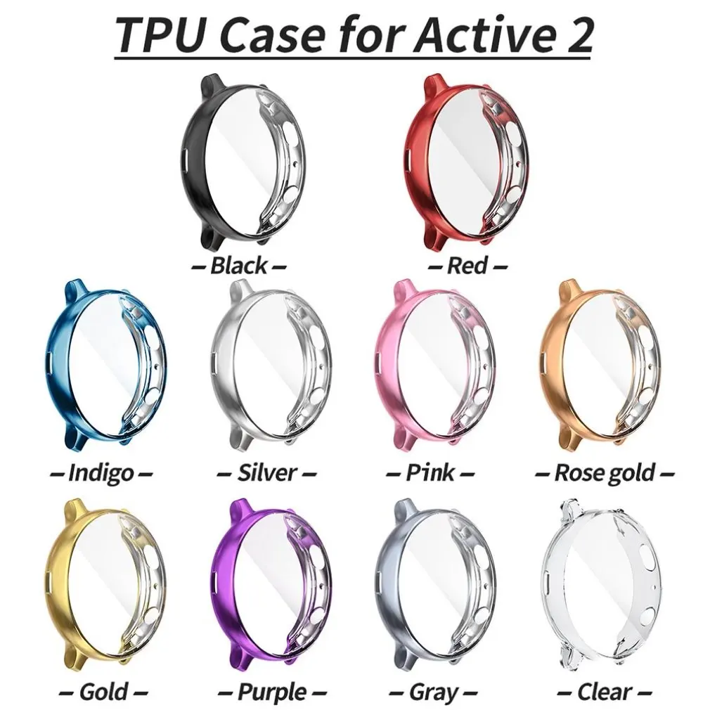 

Soft TPU Protector Case Cover For galaxy watch active2 Smart Watch Full Coverage Protective Shell Protector Silicone Cases