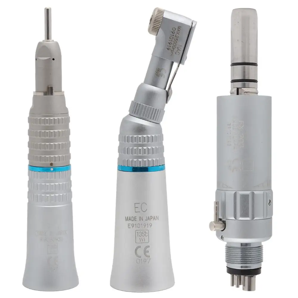 Low Kit 4Holes EX203 Стоматологическая низкой Скорость наконечник воздушной турбиной прямой нос угловой наконечник пневматический двигатель 2/4 отверстия - Цвет: Low Kit 4Holes